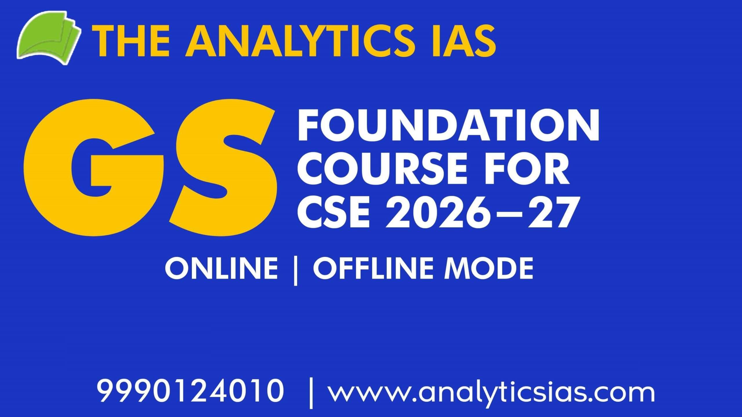 GS Foundation Course for CSE 2026-27
