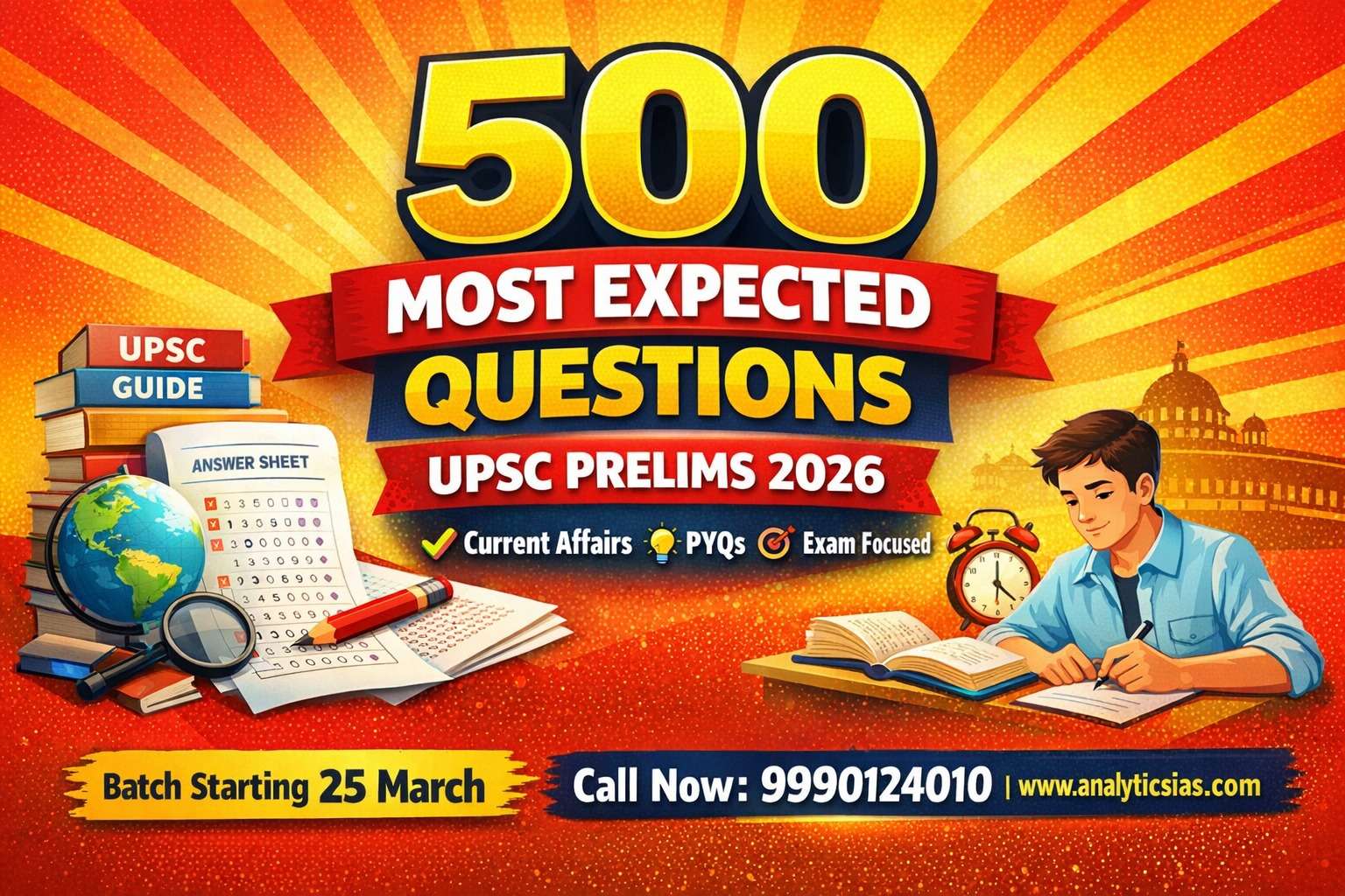 500 Most Expected Question UPSC PRELILMS 2026