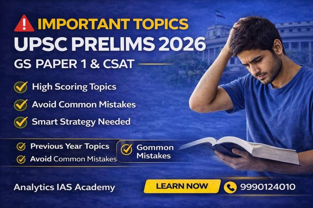 Important Topics for UPSC Prelims 2026 | GS Paper 1 & CSAT Strategy