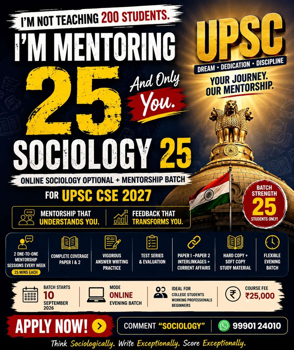 Sociology Optional Online Course for UPSC CSE 2027